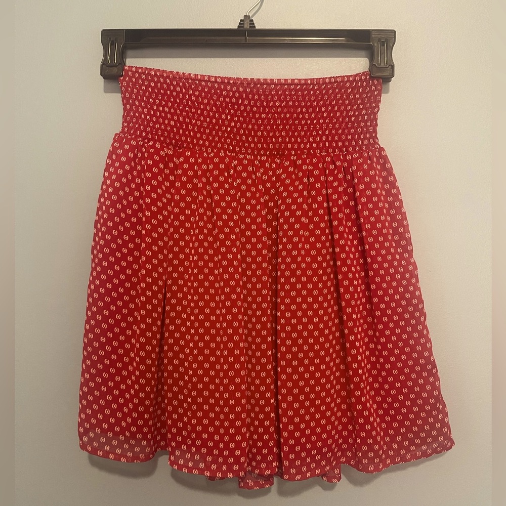 Old Navy Red Floral Skirt